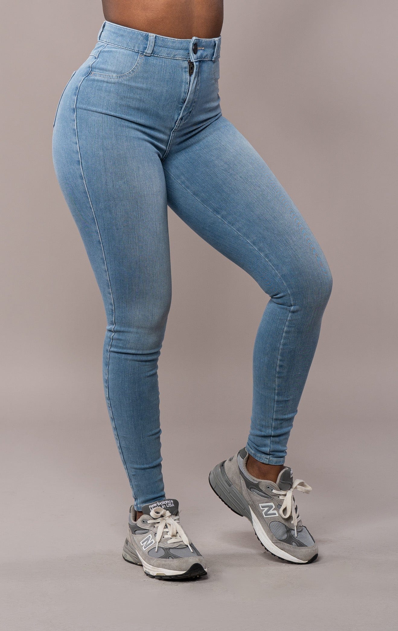 Womens 360 High Waisted Fitjeans - Arctic Light Blue - Image 3