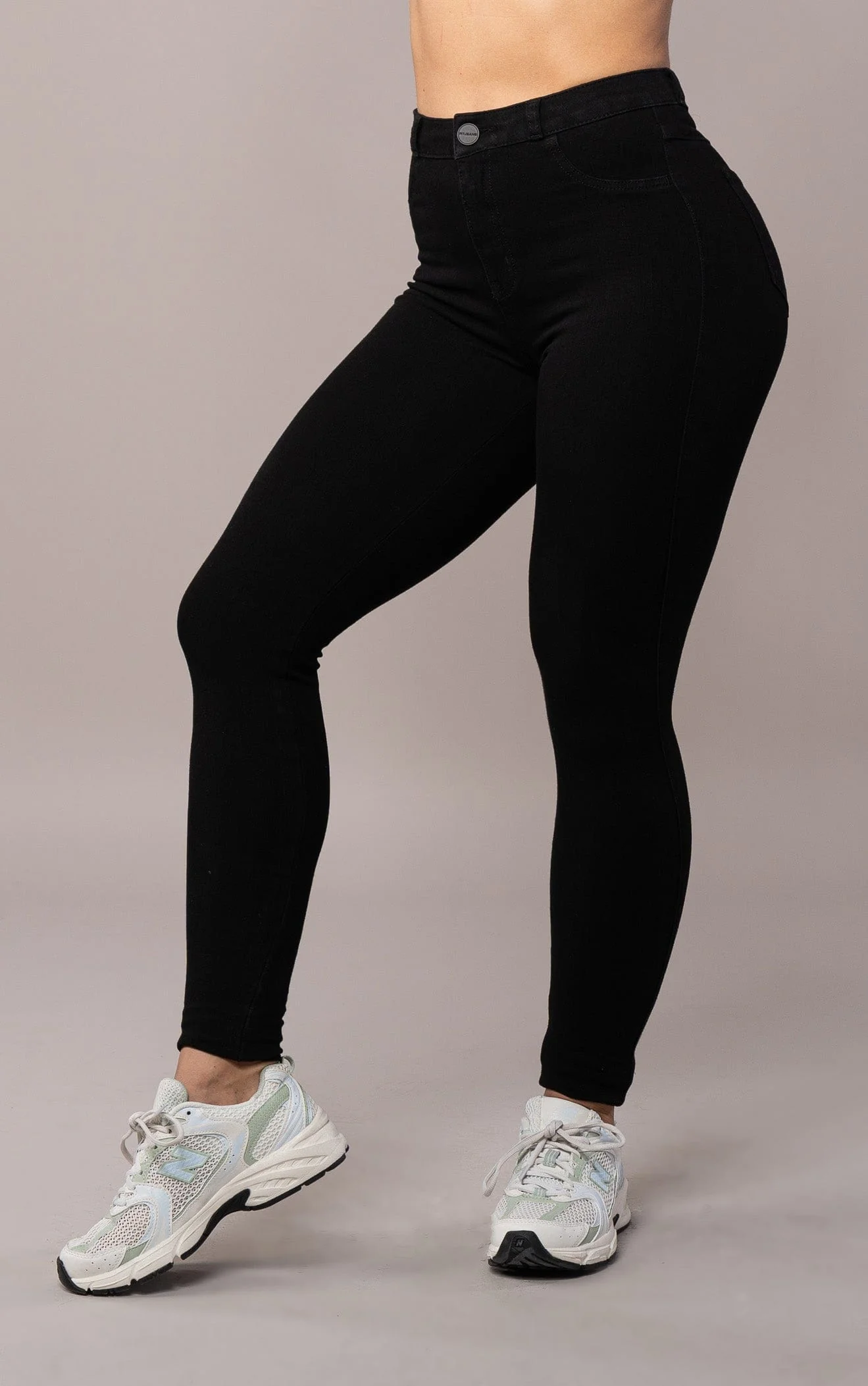 Womens 360 High Waisted Fitjeans - Black - Image 3