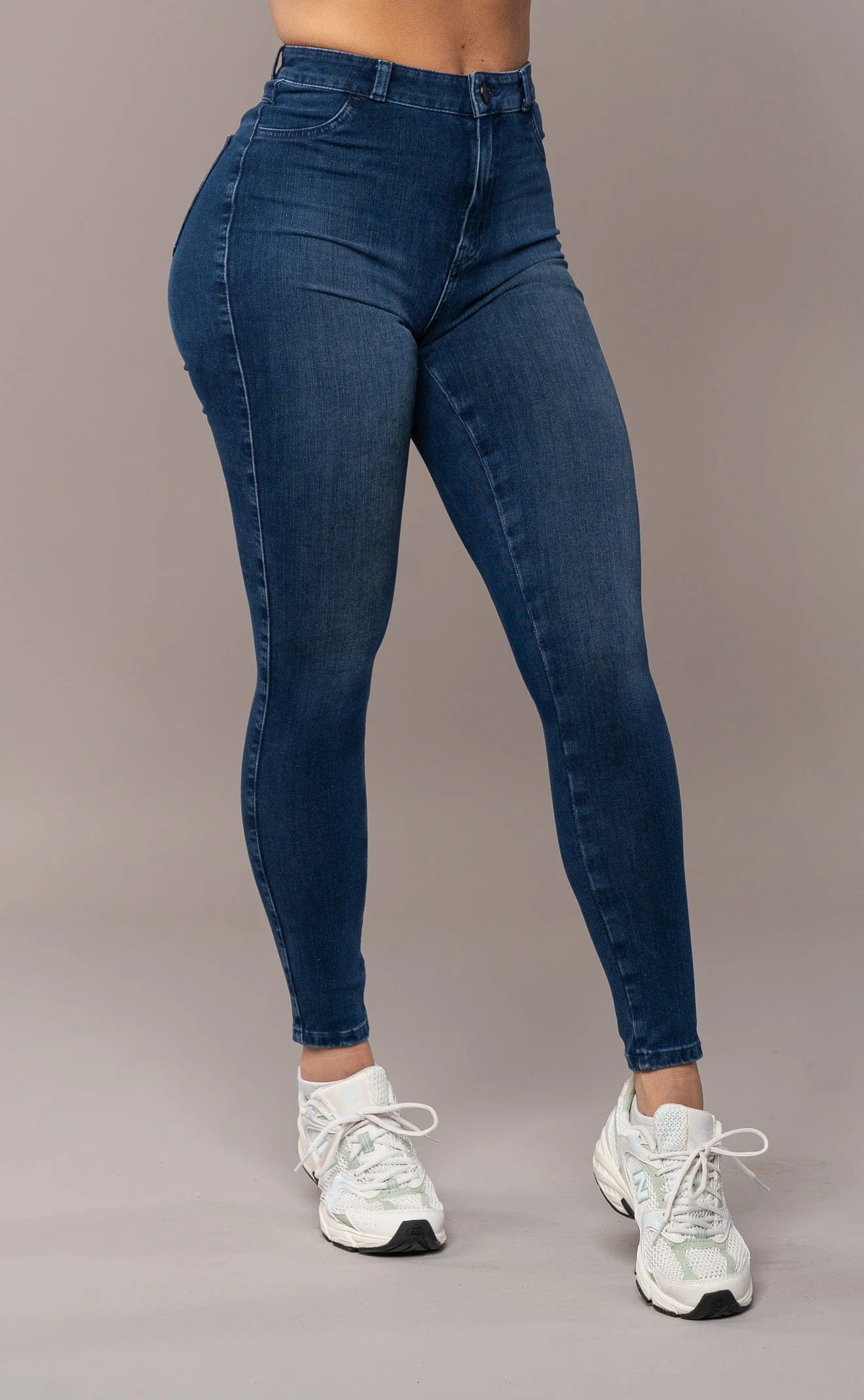 Womens 360 V2 High Waisted Fitjeans - Deep Indigo - Image 3