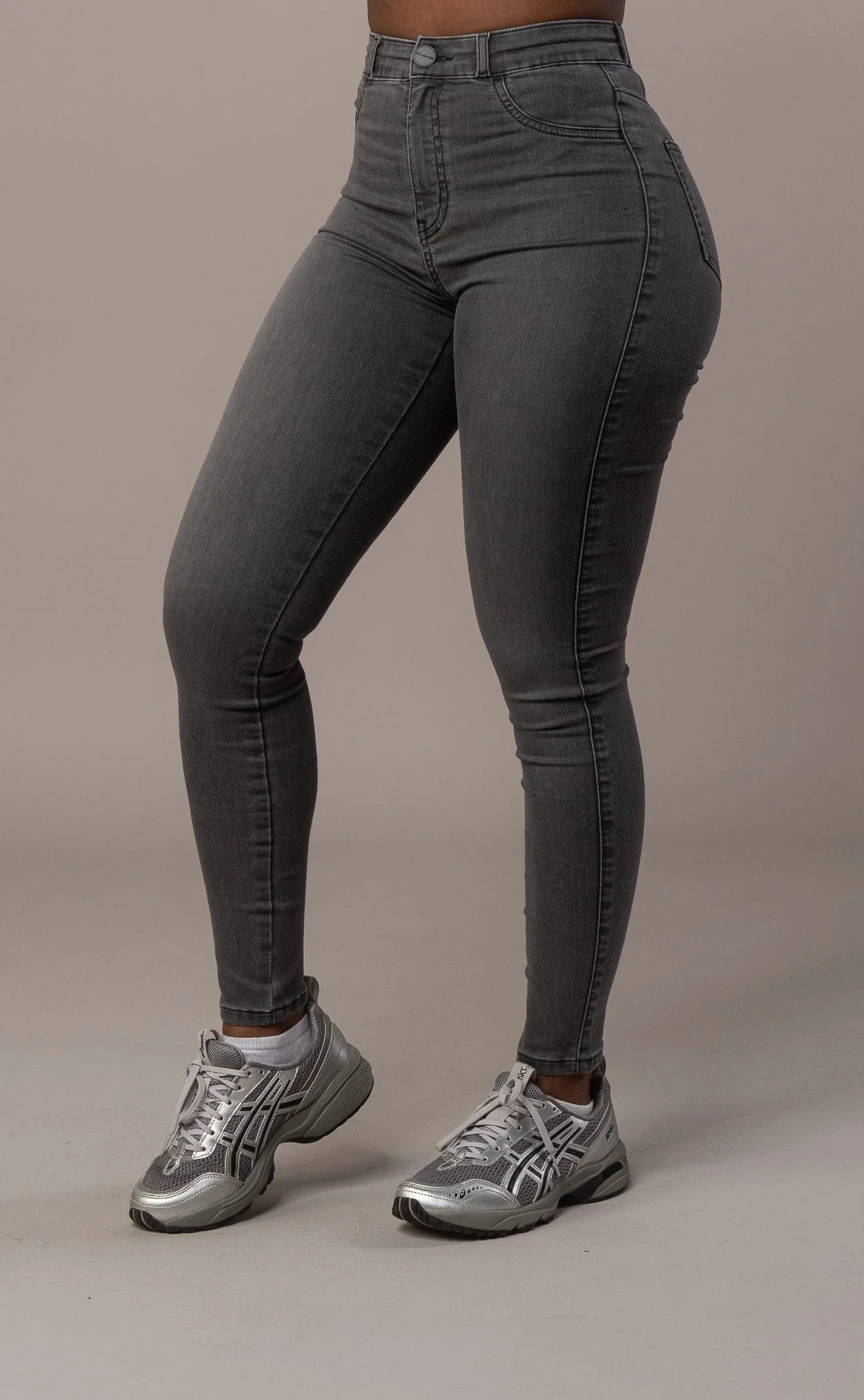 Womens Contour Fitjeans - Grey - Image 3